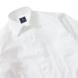 100双織りストライプセミワイドシャツ【Made in Japan】