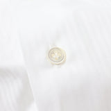 100双織りストライプセミワイドシャツ【Made in Japan】