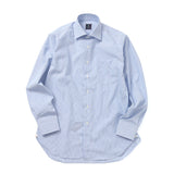 形態安定ストライプセミワイドシャツ【Made in Japan】