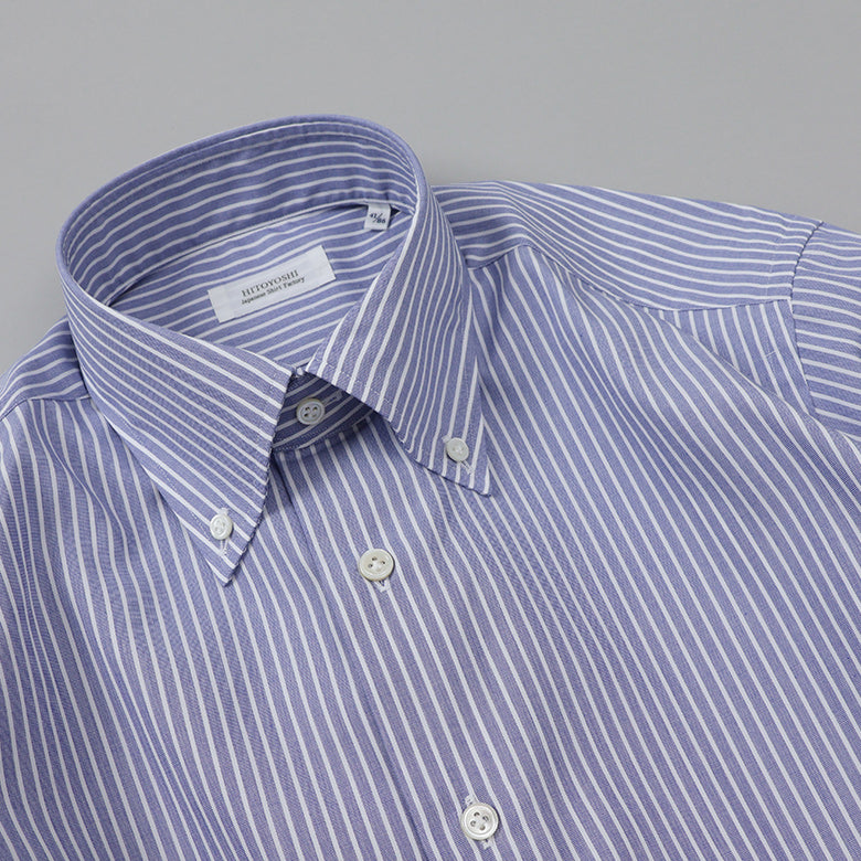 HITOYOSHI ストライプボタンダウン【Made in Japan】