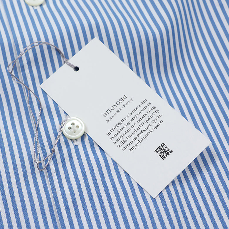 HITOYOSHI ストライプループボタンダウン【Made in Japan】