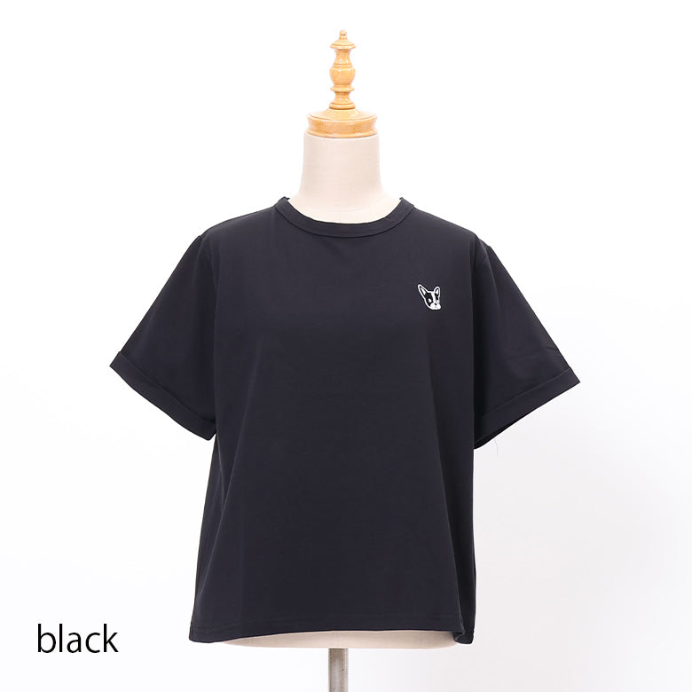 フレンチブルドッグワッペン風Tシャツ