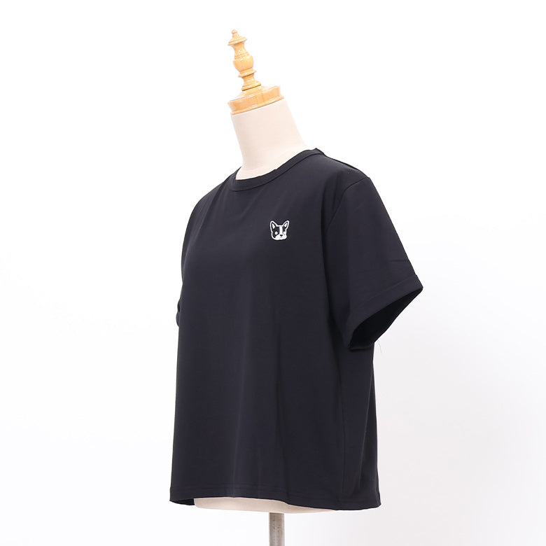 フレンチブルドッグワッペン風Tシャツ