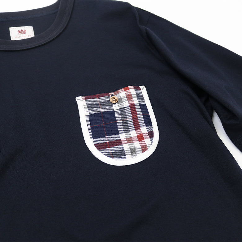 チェックポケットTシャツ【Made in Japan】